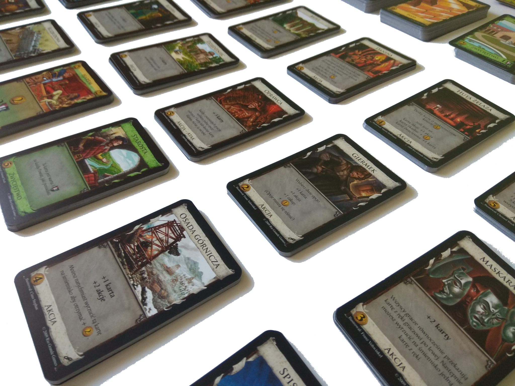 Karty z gry Dominion Intryga gra planszowa